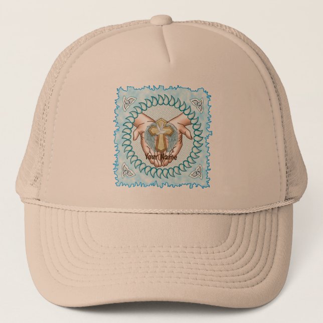 Gorra De Camionero Manos del Espíritu Santo Cristiano (Anverso)