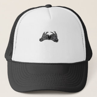 Gorra De Camionero Manos Skeleton Heart - Clásico