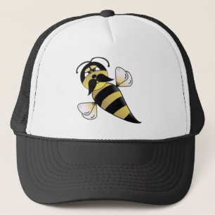 Gorra De Camionero Manosee la abeja con el bigote