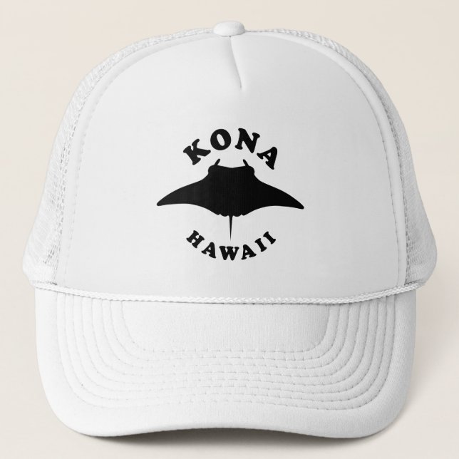 Gorra De Camionero Manta Ray buceando en Kona, Hawaii (Anverso)