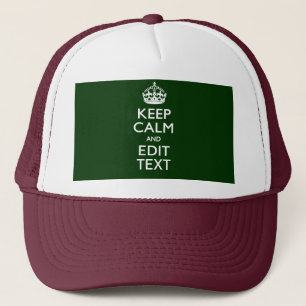 Gorra De Camionero Mantén La Calma Personalizada Y Tu Texto Decoració