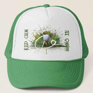 Gorra De Camionero 'Mantén la calma y haz el Tee' Bola de Golf y Tee 