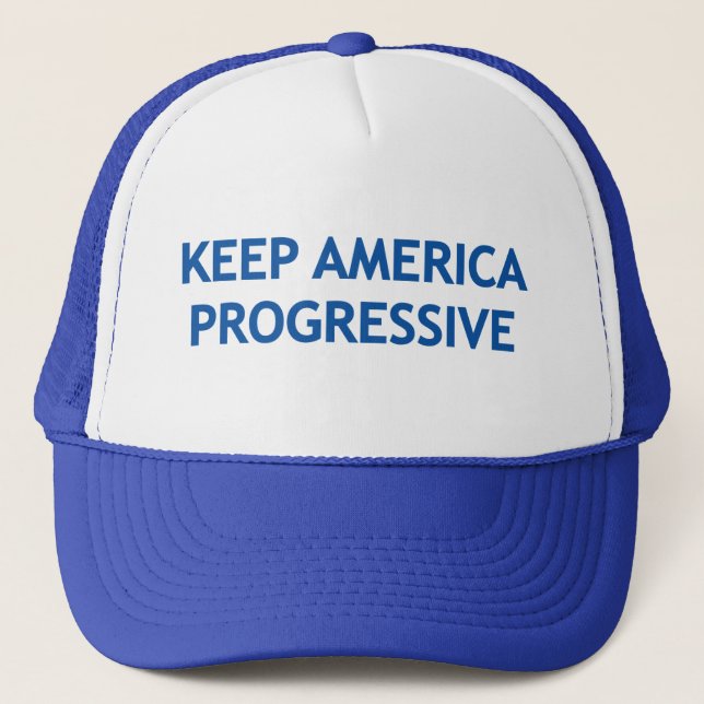Gorra De Camionero Mantener a Estados Unidos progresista (Anverso)