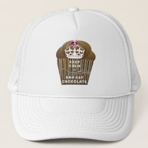 GORRA DE CAMIONERO MANTENER CALMA COMER CHOCOLATE