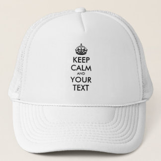 Gorra De Camionero MANTENER CALMA Y TU TEXTO - negro