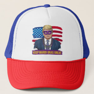 Gorra De Camionero Mantener el Mardi Gras Genial Divertido Trump Mard