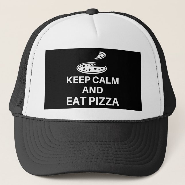 Gorra De Camionero Mantener La Calle Y Comer Pizza (Anverso)