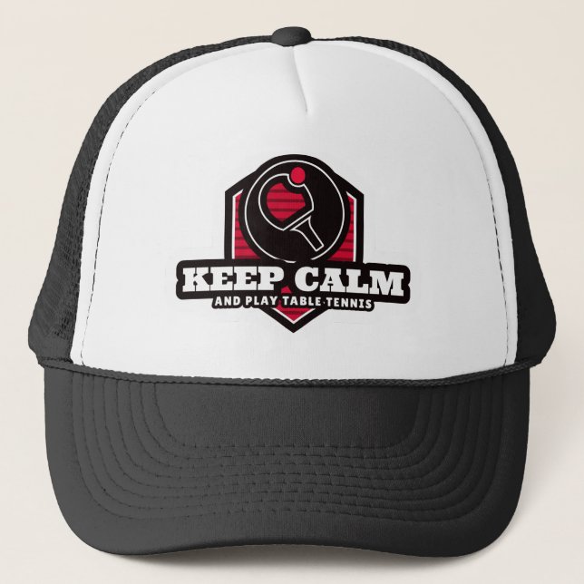 Gorra De Camionero Mantener La Calle Y Jugar Tenis De Mesa (Anverso)