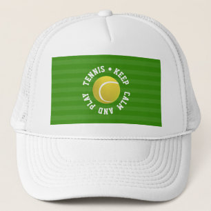 Gorra De Camionero MANTENER LA CALMA DE LA PELOTA DE TENIS - TEXTO pe