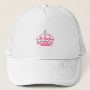 Gorra De Camionero Mantener la calma rosada de la corona de la victor