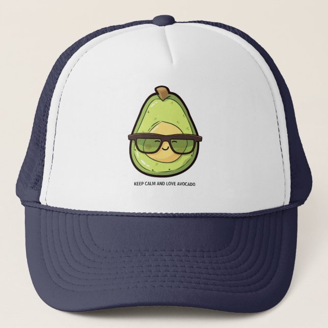 Gorra De Camionero Mantener la calma y amar el aguacate (Anverso)