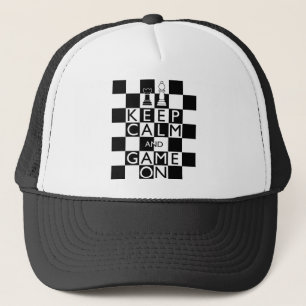 Gorra De Camionero MANTENER LA CALMA Y EL JUEGO CONTINUADO - Ajedrez