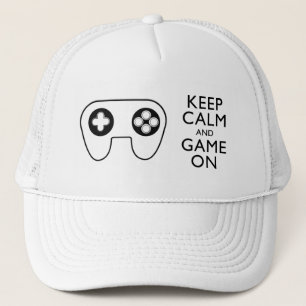 Gorra De Camionero MANTENER LA CALMA Y EL JUEGO ENCENDIDOS - Panel de