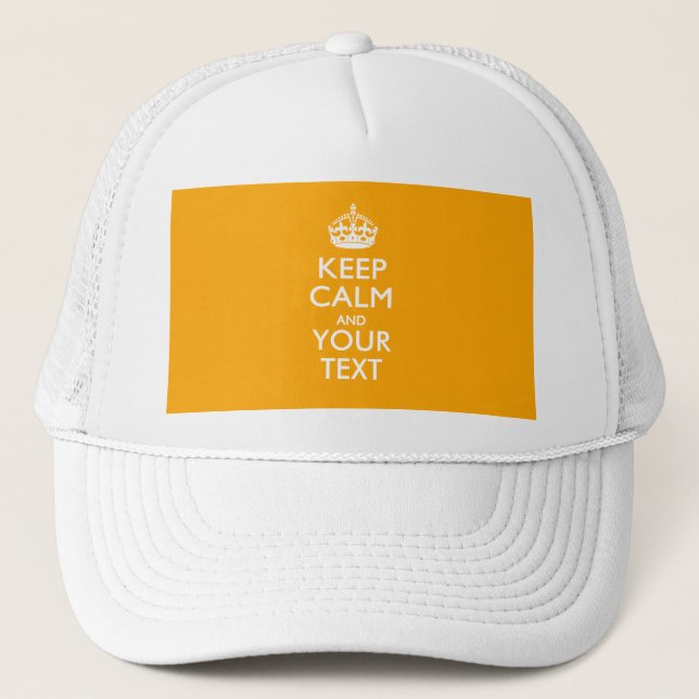 Gorra De Camionero Mantener la CALMA y el texto personalizados (Anverso)