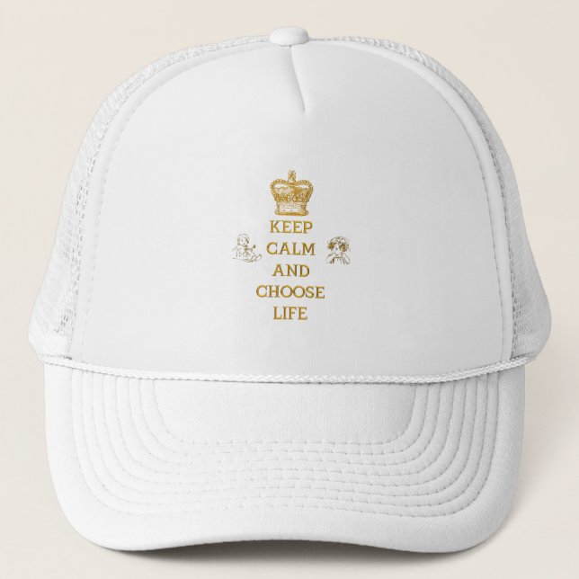 Gorra De Camionero Mantener la calma y elegir la vida (Anverso)