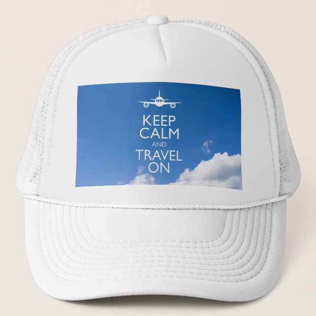 GORRA DE CAMIONERO MANTENER LA CALMA Y VIAJAR (Anverso)