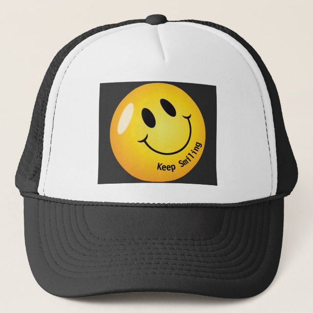 Gorra De Camionero Mantener La Emoji Sonriente Bonito Elegante Carro  (Anverso)