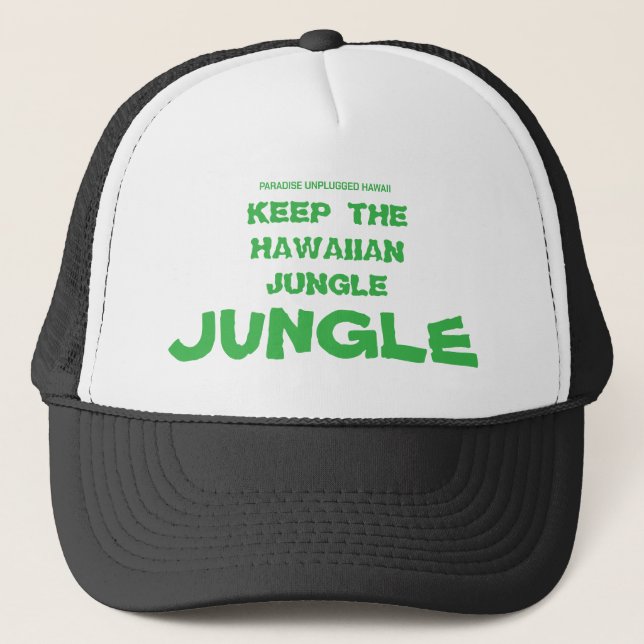 GORRA DE CAMIONERO MANTENER LA JUNGLE HAWAIANA (Anverso)