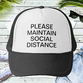 Gorra De Camionero Mantener Personalizado de distancia social Texto B