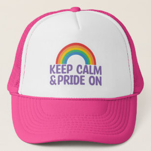 Gorra De Camionero Mantenga la calma y el orgullo Mes del orgullo g