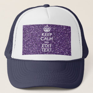 Gorra De Camionero Mantenga la calma y tenga su mensaje Glamour Mauve