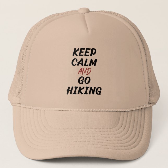 Gorra De Camionero Mantenga la calma y vaya de excursión (Anverso)