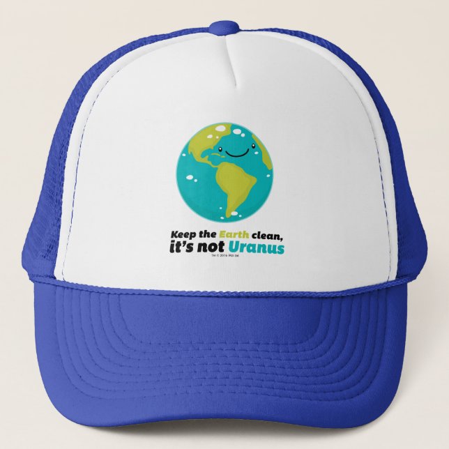 Gorra De Camionero Mantenga la tierra limpia (Anverso)