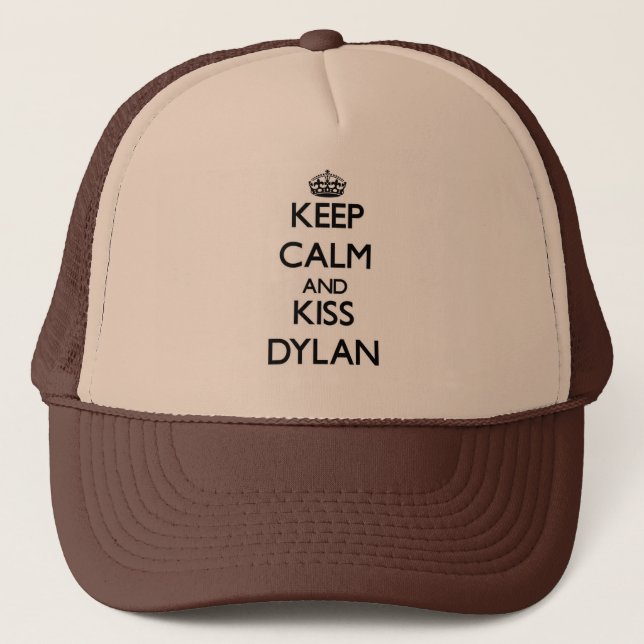 Gorra De Camionero Mantenga tranquilo y beso Dylan (Anverso)