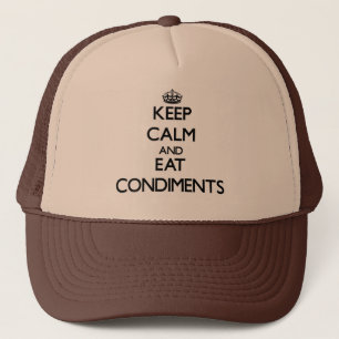 Gorra De Camionero Mantenga tranquilo y coma los condimentos
