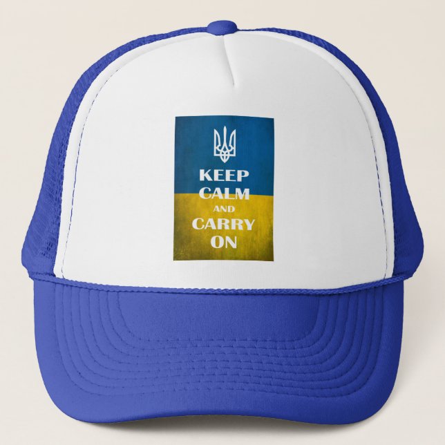 Gorra De Camionero Mantengan la calma y sigan con el tridente del emb (Anverso)