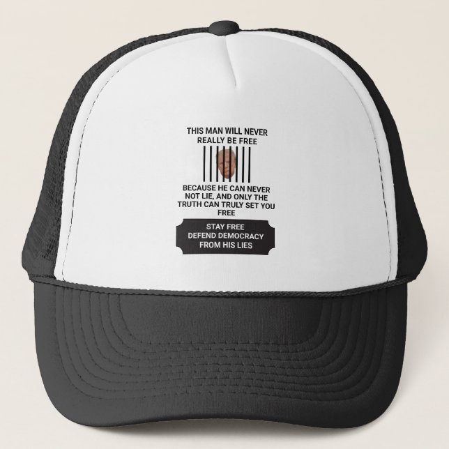 Gorra De Camionero Manténganse libres de defender la democracia de la (Anverso)