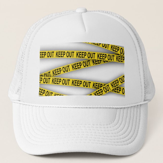 Gorra De Camionero Manténgase alejado y no cruce la cinta de la polic (Anverso)