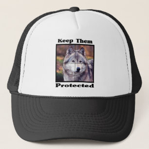 Gorra De Camionero Mantenlos protegidos - Lobo