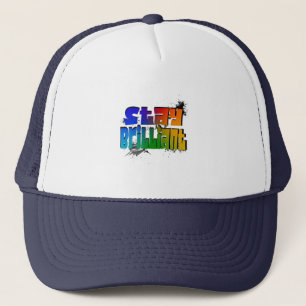 Gorra De Camionero Mantente brillante, motivador arte callejero