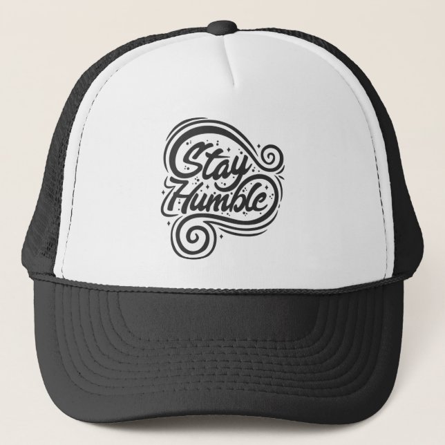 Gorra De Camionero Mantente humilde (Anverso)