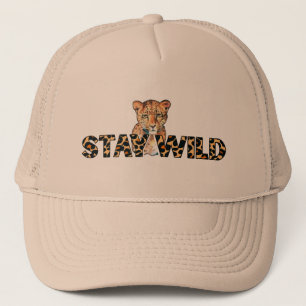 Gorra De Camionero Mantente salvaje - Leopard Print & Cheetah Head
