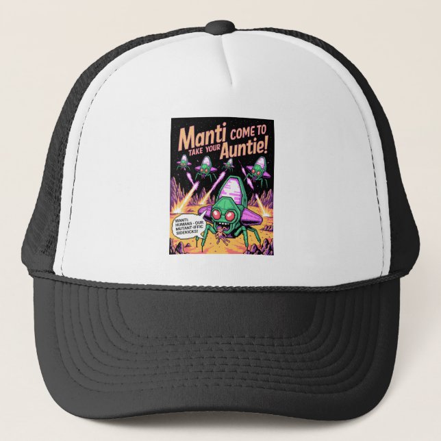 Gorra De Camionero  Manti Aliens Abduction Party! Defender Arcade '81 (Anverso)