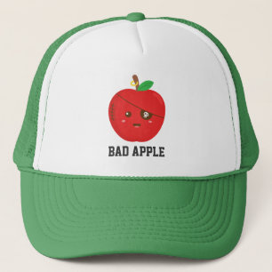 Gorra De Camionero Manzana mala linda con parche en el ojo