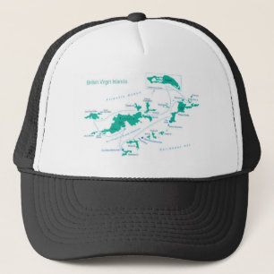 Gorra De Camionero Map/FLAG British Virgin Islands
