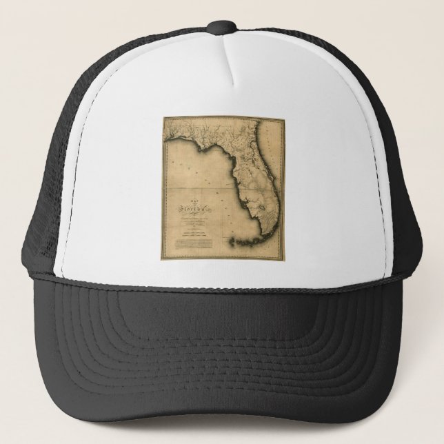 Gorra De Camionero Mapa 1823 de la Florida (Anverso)