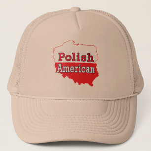 Gorra De Camionero Mapa americano de Polonia
