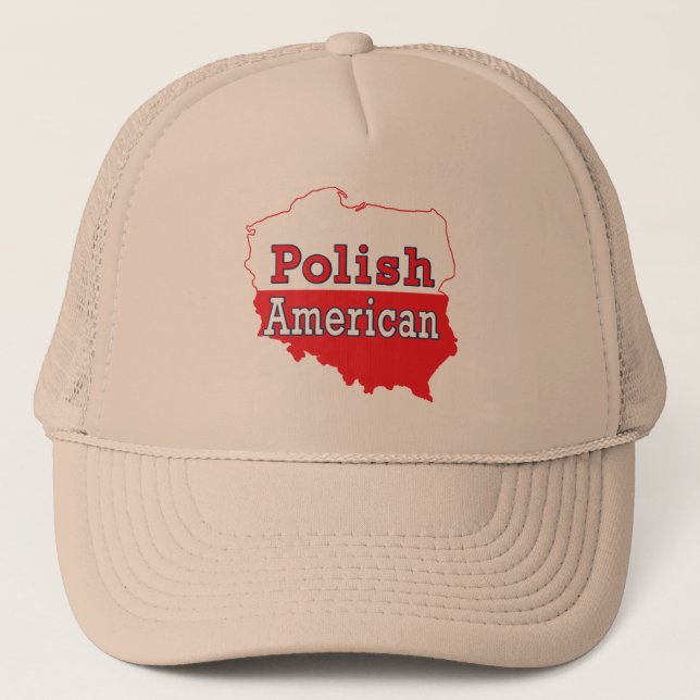 Gorra De Camionero Mapa americano de Polonia (Anverso)