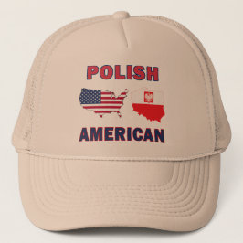 Gorra De Camionero Mapa americano de Polonia