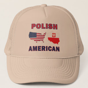 Gorra De Camionero Mapa americano de Polonia