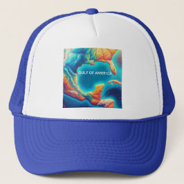 Gorra De Camionero mapa colorido del golfo de américa