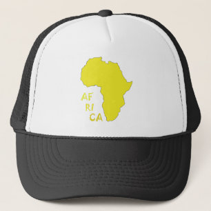 Gorra De Camionero Mapa de África Amarillo Divertido