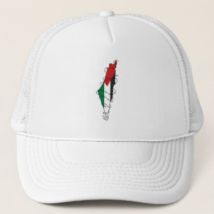 Gorra De Camionero Mapa de alambre de púas de Palestina Libre