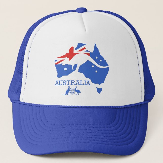 Gorra De Camionero Mapa de Australia (Anverso)