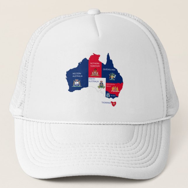 Gorra De Camionero Mapa de Australia (Anverso)