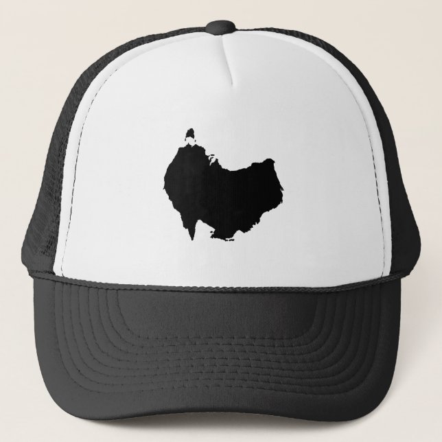 Gorra De Camionero Mapa de Australia abajo bajo humor visual del (Anverso)